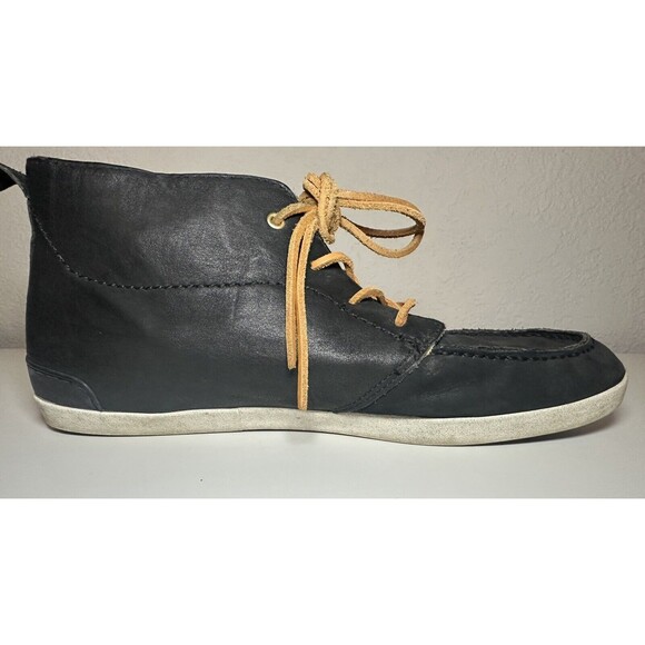UGG Manhattan‎ Chukka Ankle Boots Shoes Black Leather Lace Up Men\'s SIZE 12